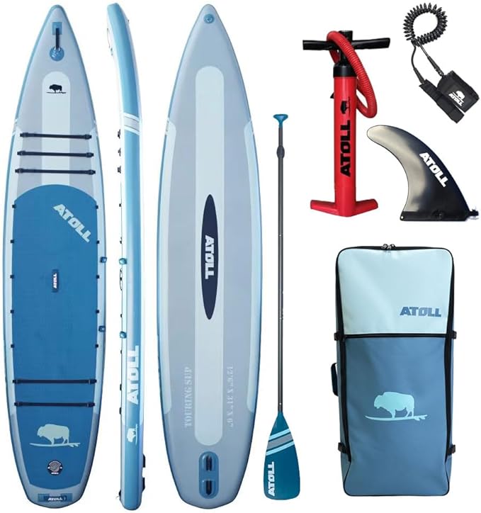 Atoll Inflatable Stand Up Paddle Board | Extra Wide SUP for Adults, Fishing, Touring & All-Around Adventure | Stable Paddl...