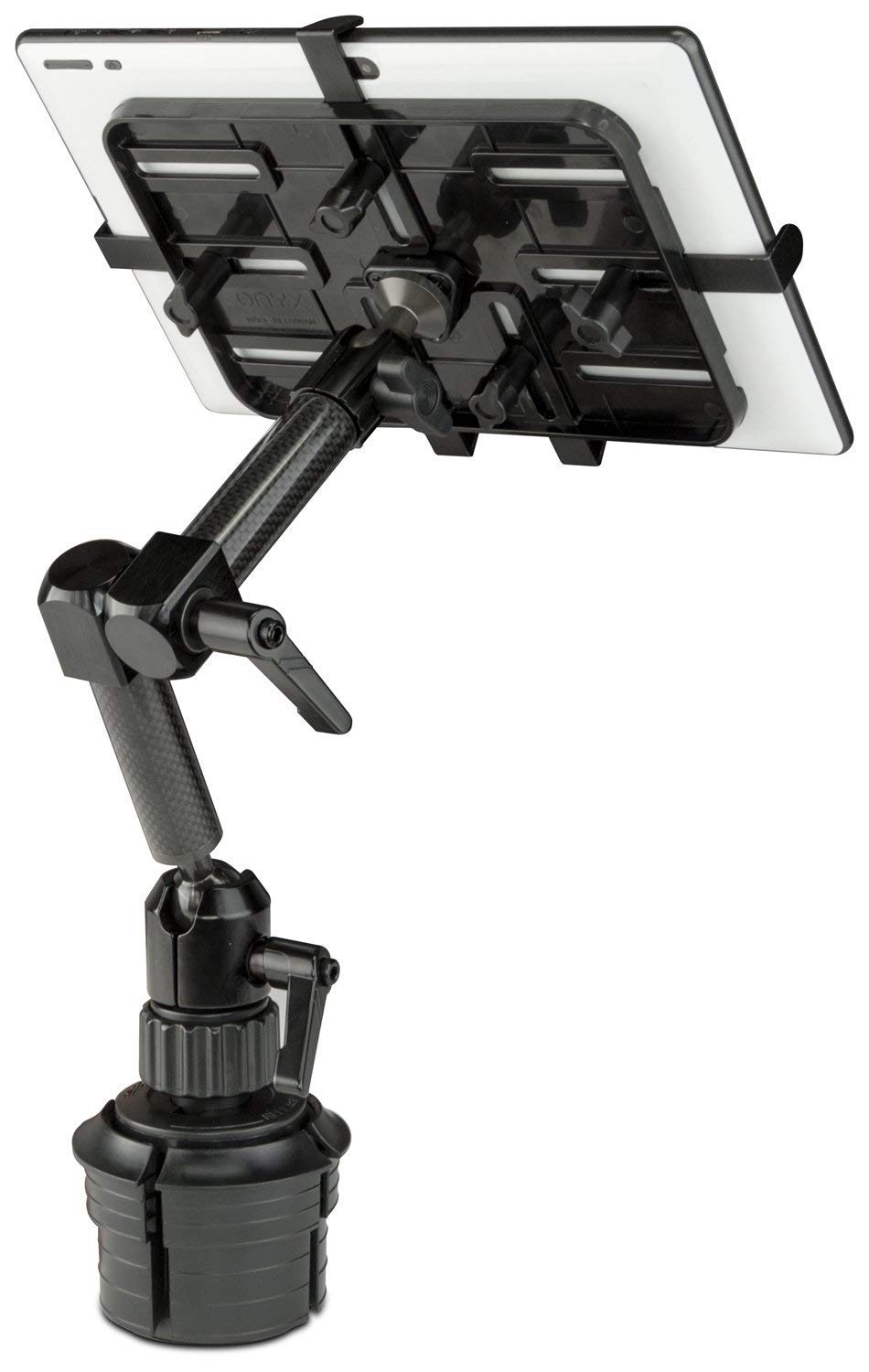 Mount-It! Premium Cup Holder Tablet Mount For Cars, Trucks, Suvs - Commercial Tablet Eld Mount - Heavy Duty Carbon Fiber Full Mo