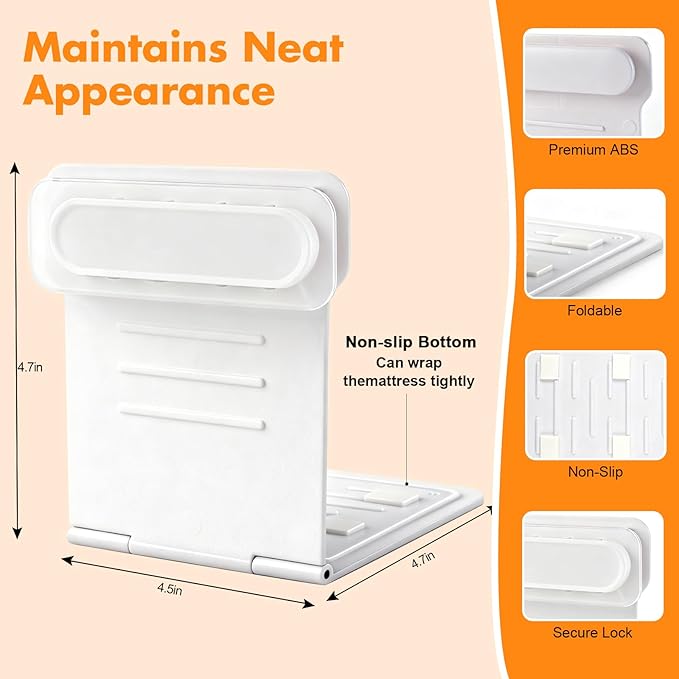 8 Pack Upgraded Lock Sheet Holders, Bed Sheet Grippers & Clips for All Mattresses, Easy Install Keeps Sheets Tight