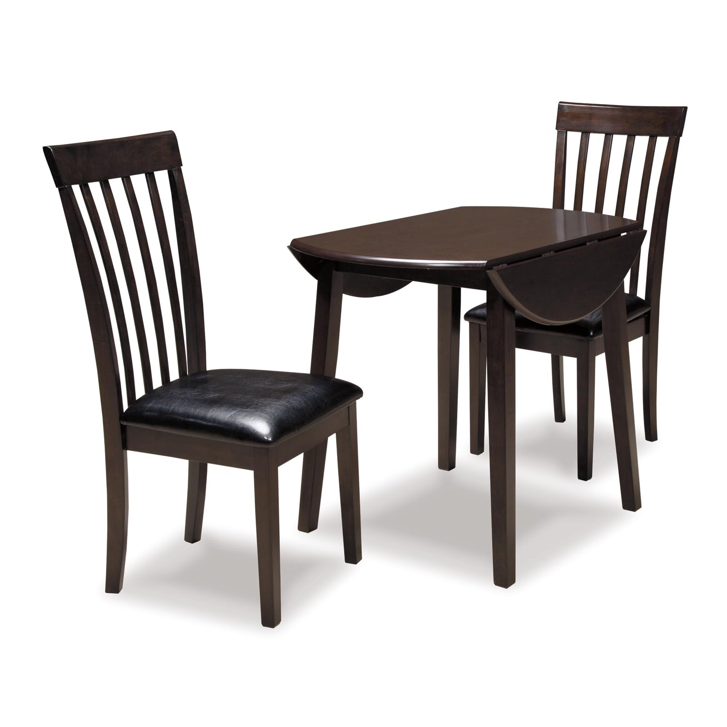 Signature Design by Ashley Hammis Round Dining Room Drop Leaf Table, Dark Brown