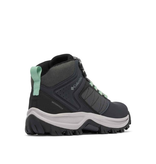 Columbia Womens Transverse Waterproof Hiking Boot, Black/Sage Leaf, 6.5