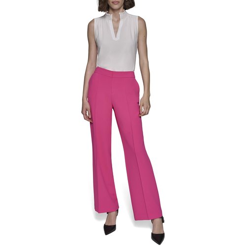 Karl Lagerfeld Paris Women's Wide Leg Suiting Pant, Fuschia, 10