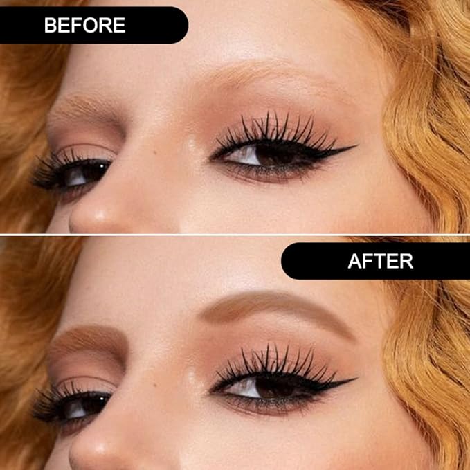 Brow Powder Kit with Mirror – Long-Lasting 3-Color Brow Filler for Full, Defined Natural Brows, Contour Palette with Double-Ended Brush, sombra para cejas (03)