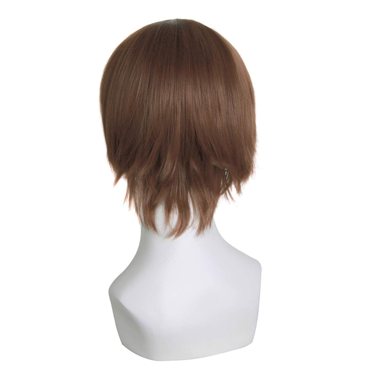 MapofBeauty Men's Short Straight Wig Cosplay Costume Wig (Light Brown)