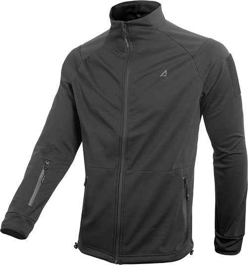 ACE Jackal Softshell Jacket - Tactical Outdoor Jacket for Airsoft & Paintball - Water-Repellent Softshell Layer - Black - XXL