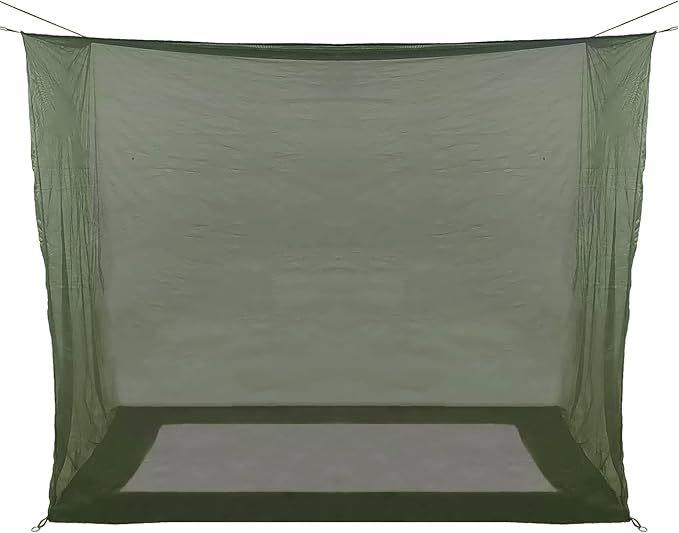 Aventik No-See-Um Premium Rectangular Camping Mosquito Net, The Ultra-Fine Mesh Olive-Green Easy to Carry&Easy Installatio...
