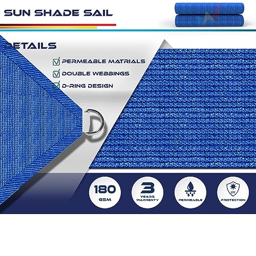 Windscreen4less 16' x 20' Sun Shade Sail Rectangle Outdoor Canopy Cover UV Block for Backyard Porch Pergola Deck Garden Pa...