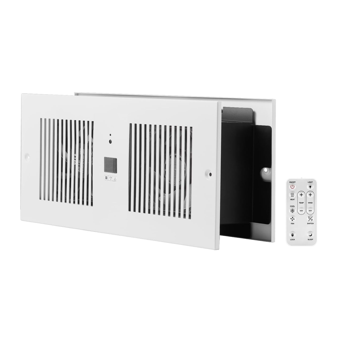 Vevor Room To Room Fan, Adjustable Dual Airflow Through-The-Wall Fan With Remote & Temperature Control, 300 Cfm 10-Speed Ventila