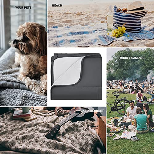 KingCamp Outdoor Picnic Blanket Waterproof Beach Mat for Camping on Grass Foldable Sandproof Beach Blanket Park Hiking Sta...