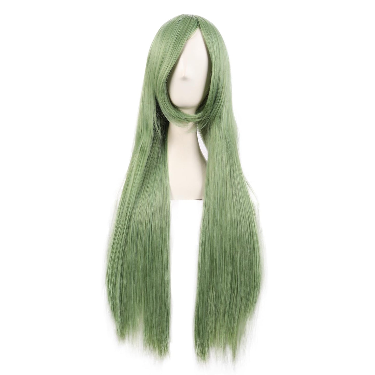 MapofBeauty 32 Inch/80 cm Long Straight Anime Costume Cosplay Wig Party Wig (Mixed Green)