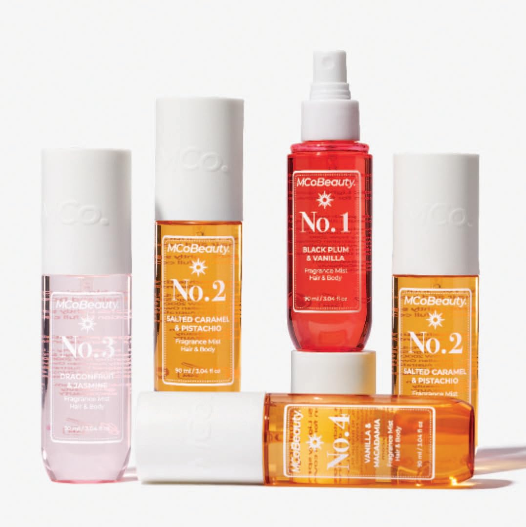 MCoBeauty - Fragrance Mist No. 7 - Light Body Mist and Hair Perfume with Sweet Guava & Fresh Coconut, Fruit Scent with Tropical Notes - Vegan, Cruelty Free - Gifts for Women, Feminine Spray - 90ml