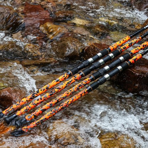 Sougayilang Surf Spinning Fishing Rod Carbon Travel Surf Rod M/MH 3 Piece Spinning Fishing Rod 9'/10'/11'/12'