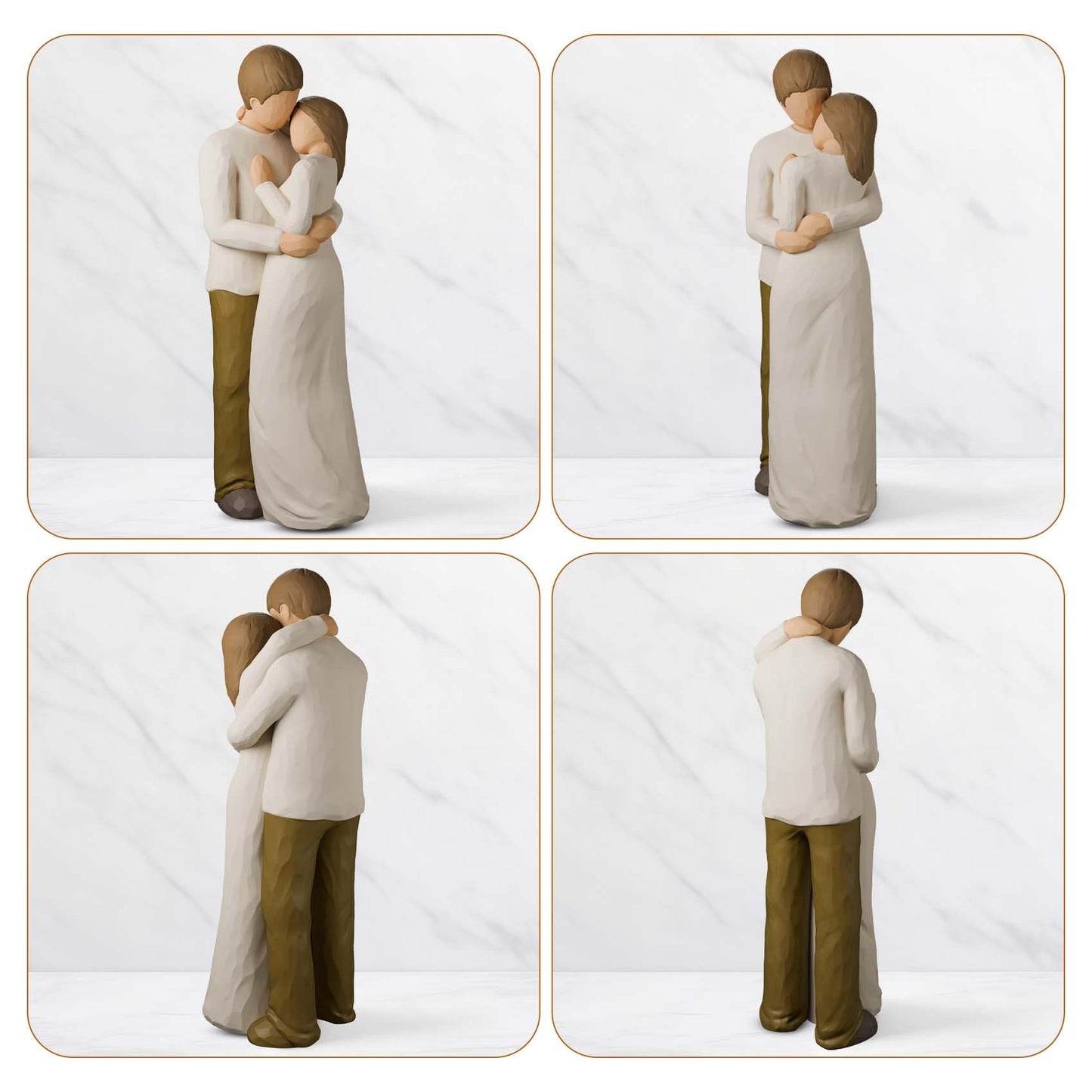 CUNTAUK Couple Figurine, Love Statue Gift for Wedding, Romantic Couple Figurines Best Gifts for Anniversary, Valentine’s Day, Birthday