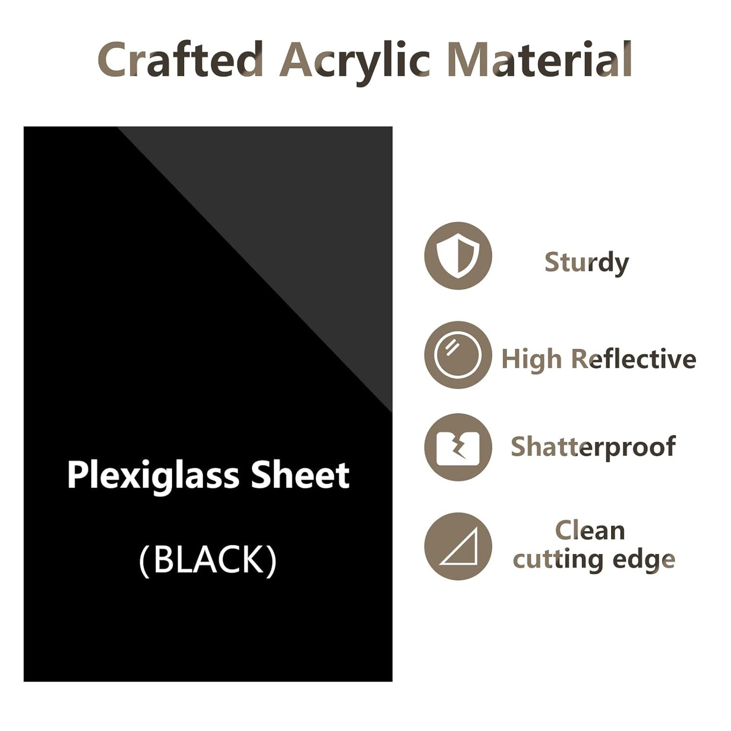 Egofine 8" x 12" Black Plexiglass Sheets 12 Pack 0.04 Inch Cast Acrylic Sheet Thick for DIY Craft Projects, Painting, Photography, Sign, Display Stand, Home Decor, Easy to Cut