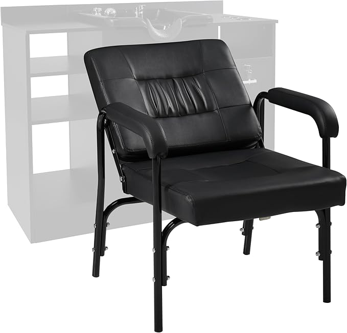 Shampoo Chair for Salon,Adjustable Reclining Up to 150°Salon Seat for Barber,Hair Stylist,Leather Shampoo Bowl Spa Beauty Equipment for Beauty Shop