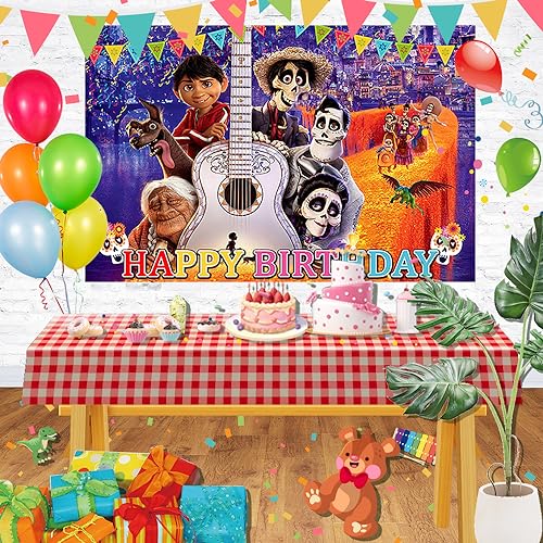Day of The Dead Backdrop for Birthday Party Decorations Mexican Fiesta Style Background for Party Cake Table Decorations D...