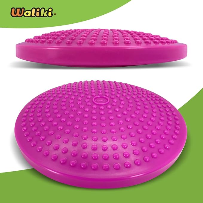 WALIKI Children's Wobbly Cushion, Alternative Classroom Seating | Inflatable Core Disc Seats for School (Pump Included, 12”/30CM, Purple)