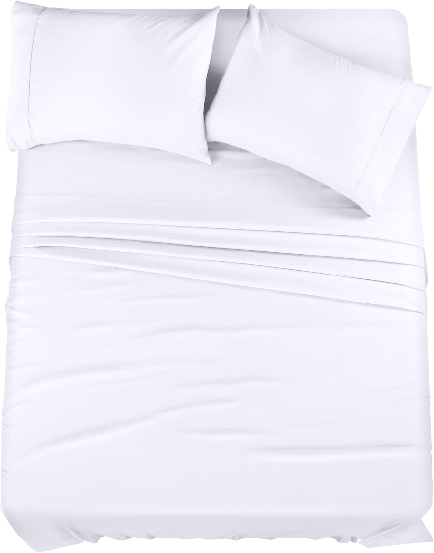 Utopia Bedding King Bed Sheets Set - Bulk Pack of 8 Sheet Sets - Perfect for Spa, Hotel, & Guest Bedroom - Brushed Microfiber - Shrinkage and Fade Resistant - Easy Care (White)