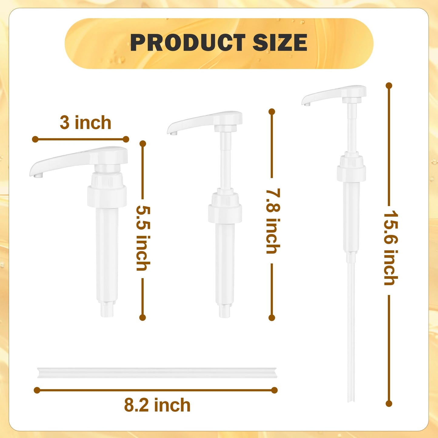 Coffee Syrup Pump for 750 ml Bottle – 4 Pack Syrup Dispenser Pumps Compatible with Monin Glass Bottles – No Clog, Precise Dispensing, Includes 6 Tip Covers – for Coffee Bar, Kitchen, White
