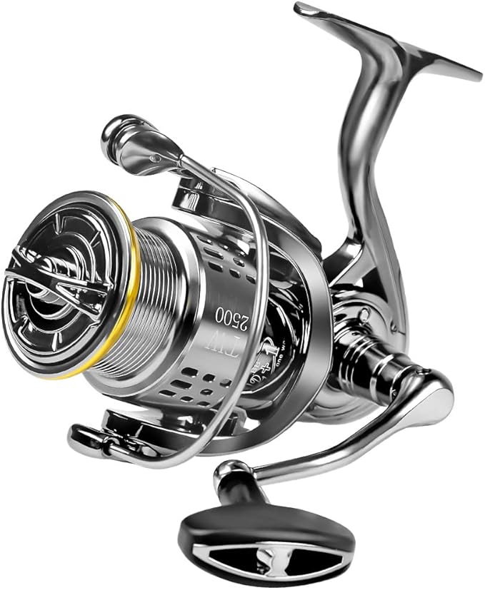 Fishdrops Saltwater Spinning Reel, 12+1BB Ultra Lightweight Powerful Fishing Reel, Metal Frame Carbon Fiber 33 LB Max Dra...