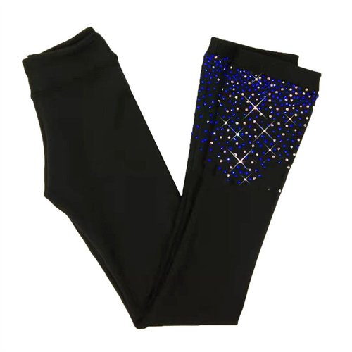 LIUHUO Figure Skating Training Pants Jackets Girls Fleece Shiny Colored Diamond Girl Comfortable Warm Coat