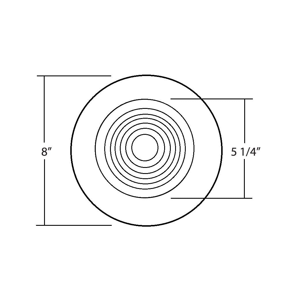 NICOR Lighting 6 inch Oil-Rubbed Bronze Recessed Shower Trim with Glass Fresnel Lens (17502OB)
