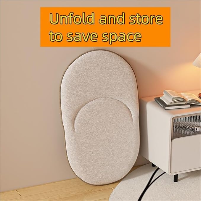 Folding Swivel Tatami Floor Chair with Back Support, Comfortable Meditation Chair, Lazy Sofa for Bedroom, Floor Seat, Floor Cushions for Adults(Khaki)