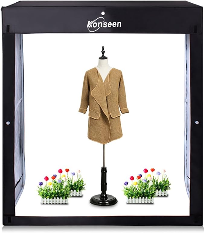 Photo LED Large Light Box Photography Konseen Professional 47"x20"x55" Continuous Lighting Flashery Video Studio Dimmable ...