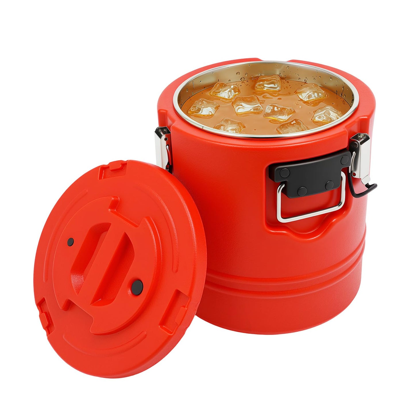 HIFMGHE 15.9QT Insulated Soup Container, 4 Gallon Commercial Food Warmer with Lid for Hot/Cold, Portable 6H Time Food Cooler Soup Carrier for Parties Camping Restaurant Events, Red
