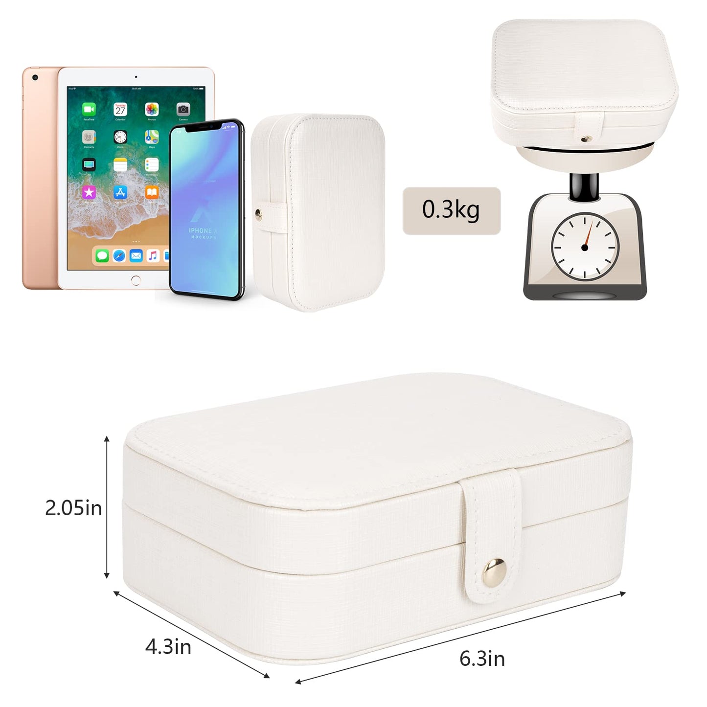 FEISCON Travel Jewelry Box, Jewelry Organizer for Girls Gift Small Jewelry Storage Box for Necklace Ring and Earrings Girls Jewe