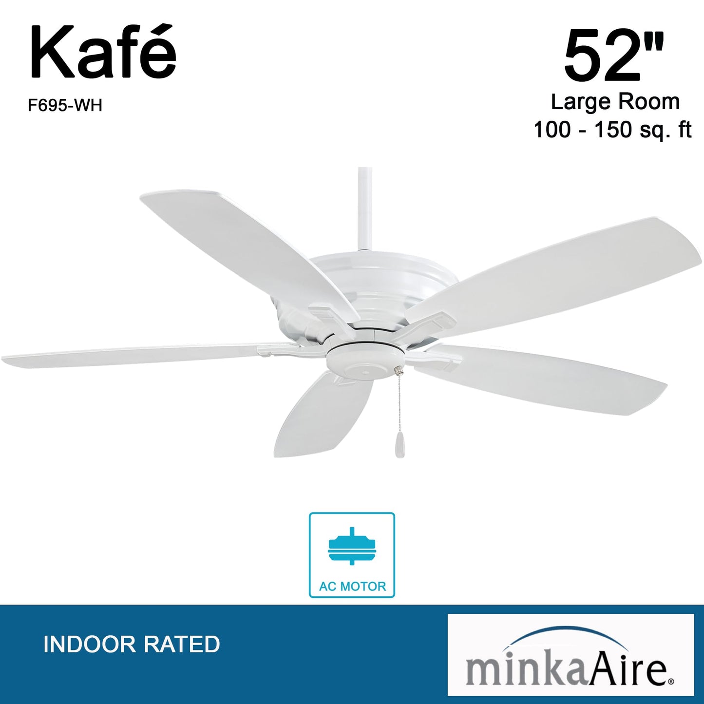 Minka-Aire F695-Wh Kaf   52 Inch Ceiling Fan In White Finish