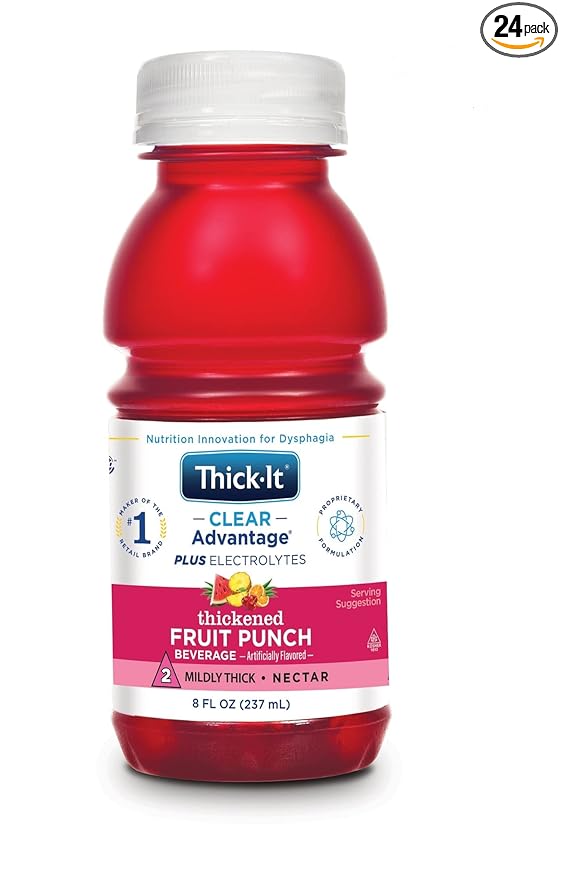 Thick-It Clear Advantage Mildy Thick Fruit Punch Plus Electrolytes, Nectar Consistency, Swallowing Aid, Hydration on the G...