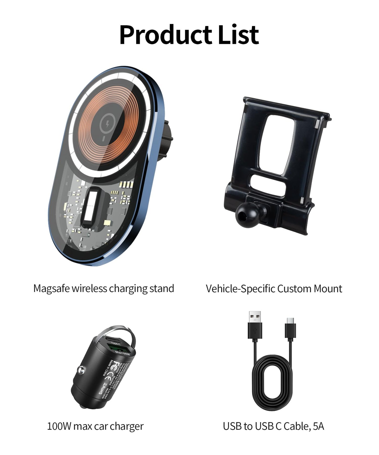 Masergogo Wireless Charging Car Phone Holder For 2012-2018 Bmw 3 Series /2014-2020 4 Series/2014-2021 2 Series Auto Accessories