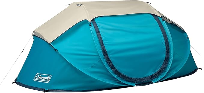 Coleman Pop-Up Instant Tent Sets Up in 10 Seconds, Portable & Lightweight 2/4 Person Weatherproof Camping Tent with Adjust...