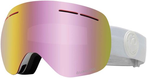 Dragon Unisex X1S Snow Sport Goggle - Whiteout Frame | Lumalens Pink Ion Lens