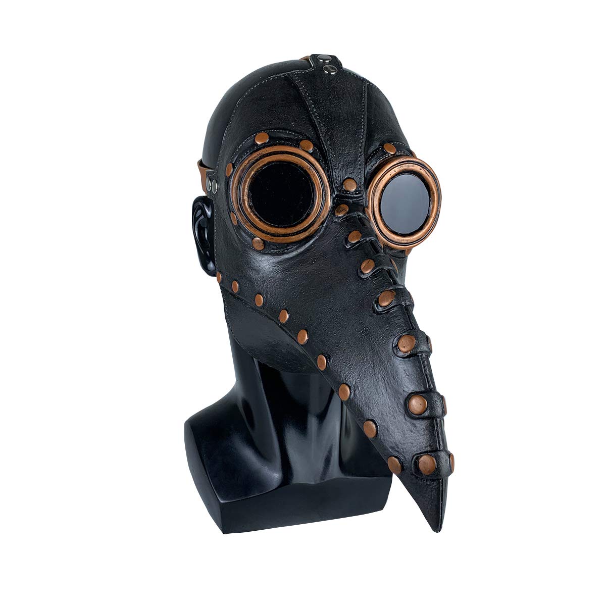 Stegosaurus Plague Doctor Bird Mask Long Nose Beak Cosplay Steampunk Halloween Costume Props Latex Material