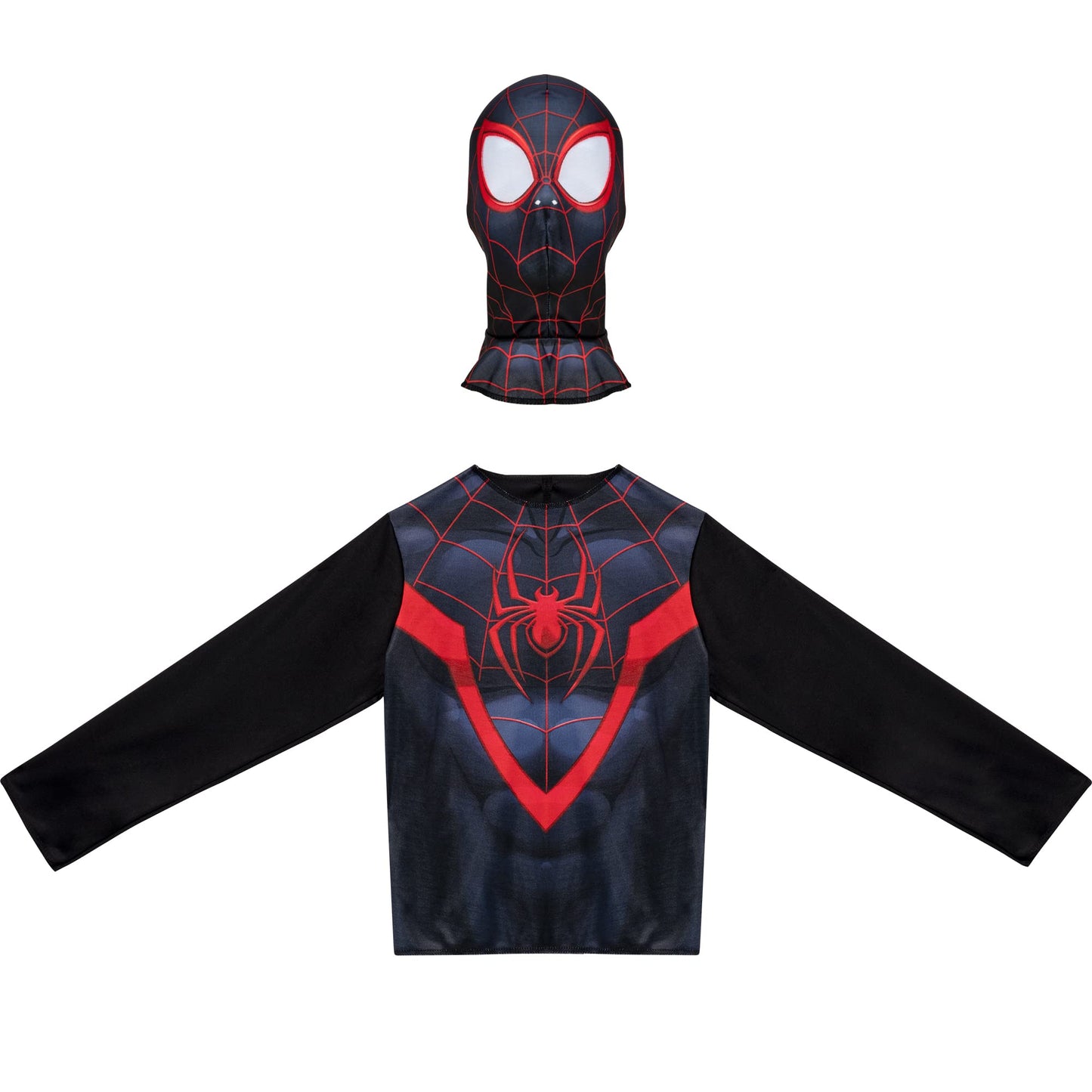 Marvel Spider-Man Team Halloween Costume Dress Up Box - Three Medium-Size Long-Sleeved Tops and Fabric Masks