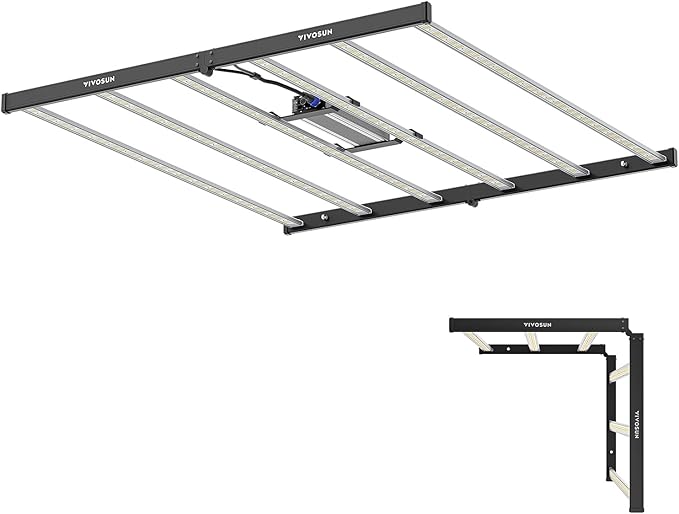 VIVOSUN VSFL6450 Bar LED Grow Light, 645W 6 Bars Plant Grow Light, Foldable & Dimmable, Full Spectrum with UR/FR Light for Indoor Plants