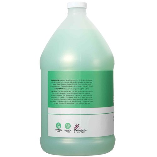 Ginger Lily Farms Club & Fitness Nourishing Body Wash, 100% Vegan & Cruelty-Free, Aloe Vera Scent, 128 Fl Oz (Pack of 4)