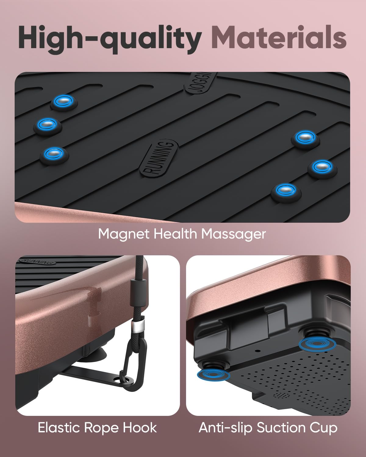 WATEYA Vibration Plate Exercise Machine Vibrating Platform for Fun Lymphatic Drainage and Weight Loss, Vibrant Home Workout Equipment with 1-200 Speeds, Stylish Fitness Gear (Pink)