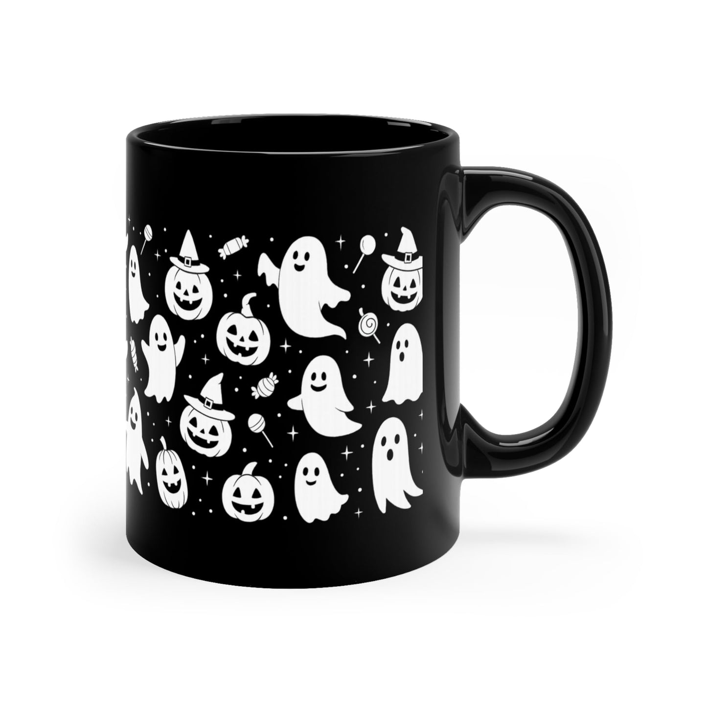 Halloween Ghost Mug, Spooky Coffee Cup, Trick or Treat Mug, Fun Halloween Decor, Unique Gift Idea