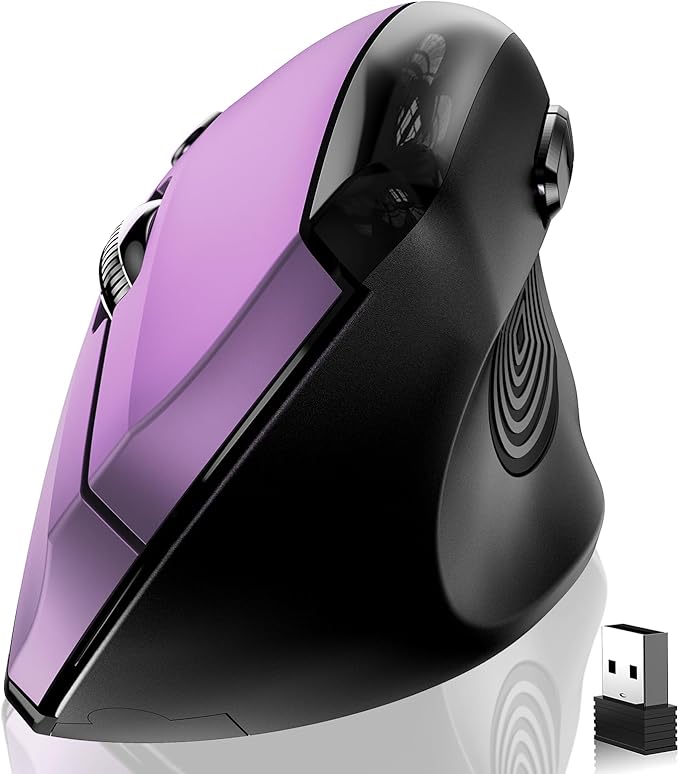 memzuoix Ergonomic Wireless Mouse, 2.4G Optical Cordless, 800/1200/1600 DPI, Vertical Computer Mouse for Laptop, Mac, PC, ...