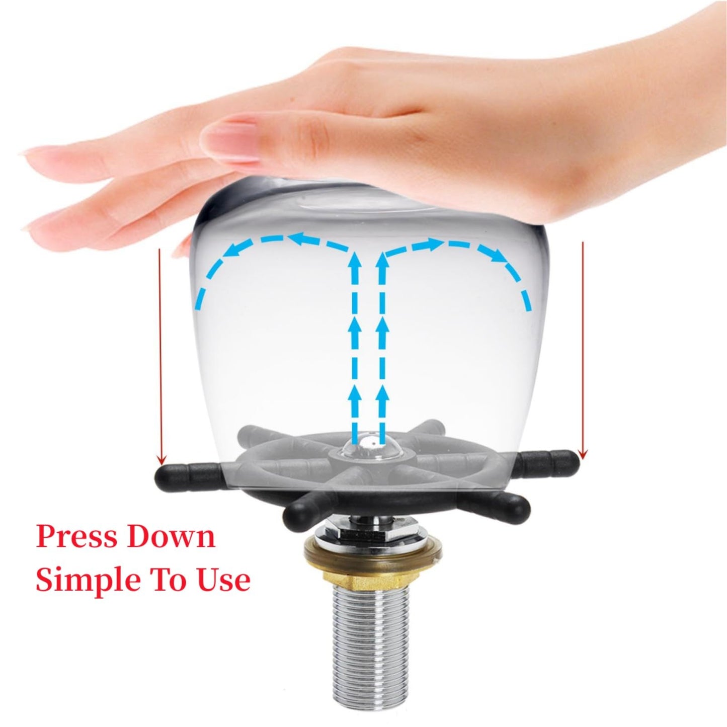 DIBTSA Pitcher Rinser, Automatic Glass Cup Washer, Stainless Steel Coffee Milk Tea Cup Cleaner Sink, for Home Kitchen Hotel Bar Restaurant (10.4x6.4x2.6 Inch)