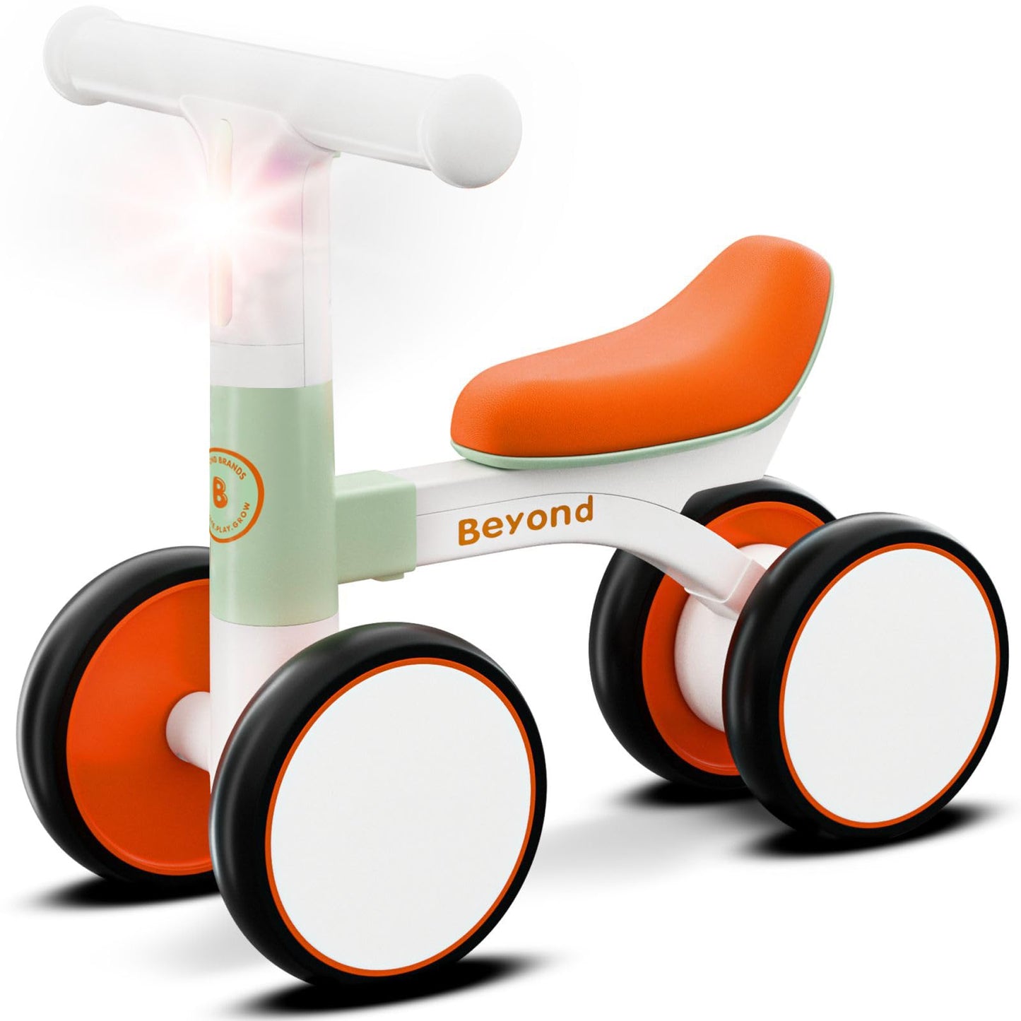 Balance Bike with Headlight- Lightweight & Modern Design | Toys For 1 Year Old Boy & Girl- Safe, Easy Build Toddler Bike, First Birthday Gift- Baby Toys 12-18 Months, Non-Slip Wheels, Parent-Approved