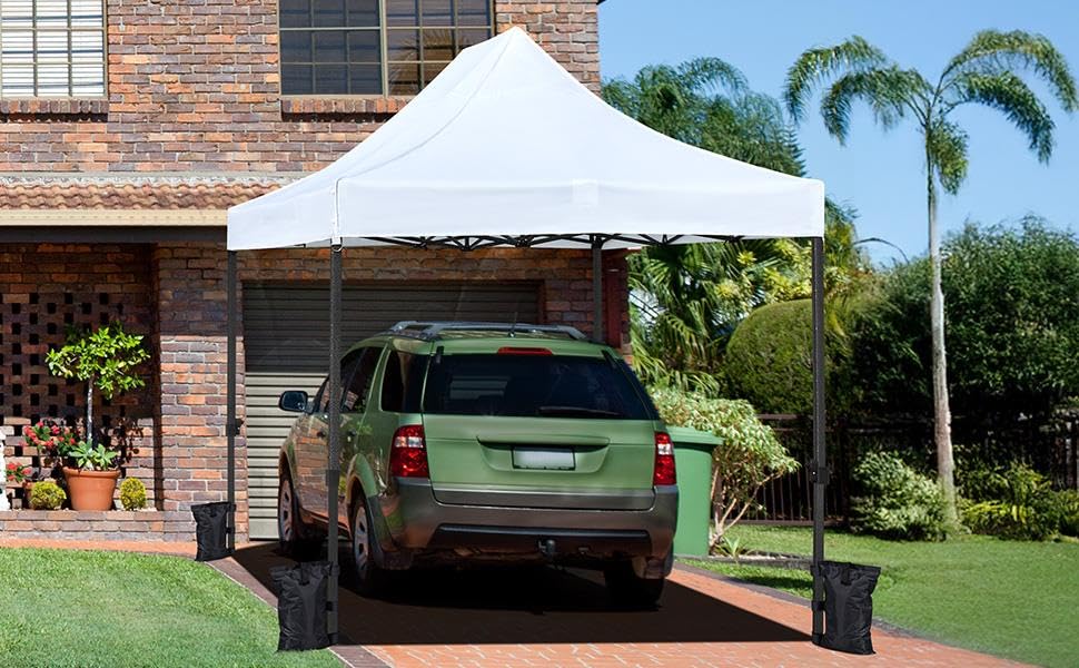 Yaheetech Heavy Duty Pop Up Canopy Tent, 10x15 Commercial Instant Shelter Tent, Outdoor Adjustable Canopy with Wheeled Ba...