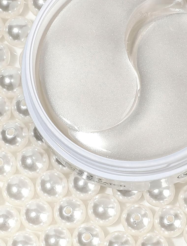 MIZON Pure Pearl Eye Gel Patch with Pearl, Diamond Powder, and Niacinamide for Radiance, Firming, and Nourishment – 60pcs – Improves Dark Circles and Luminosity