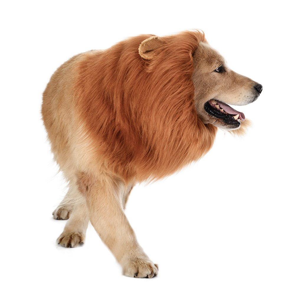 TOMSENN® Realistic & Funny Lion Mane for Dog Complementary Lion Mane for Dog Costumes for Medium to Large Sized Dogs Costumes for Animals