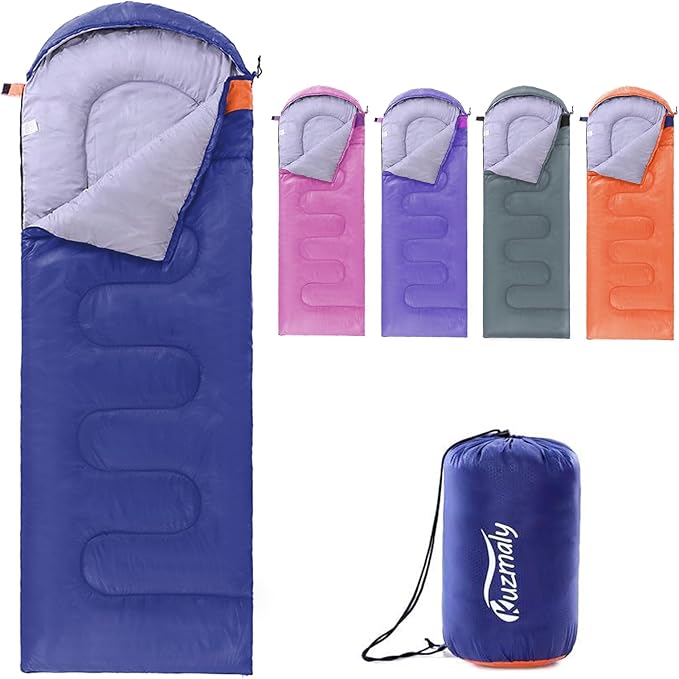 Camping Sleeping Bag 3 Seasons Lightweight &Waterproof with Compression Sack Camping Sleeping Bag Indoor & Outdoor for Adu...