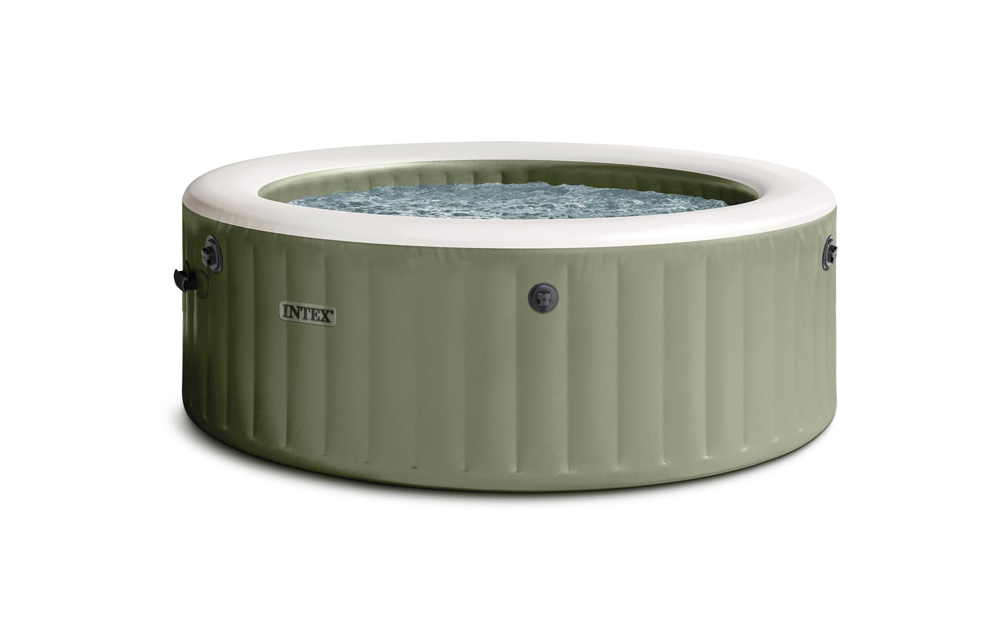 INTEX 28425EG PureSpa Bubble Massage Spa Set Outdoor Inflatable Portable Hot Tub, Includes Energy Efficient Spa Cover, Saltwater System Ready, 4 Person, 77in x 28in