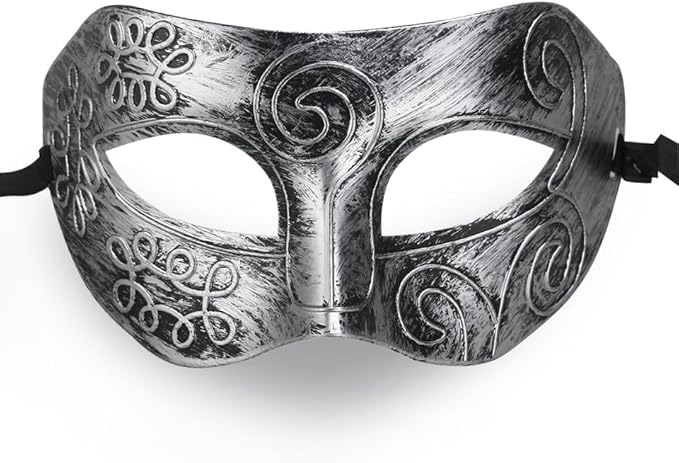 LUOEM Masquerade Face Mask Cool Men Greek Roman Fighter Masquerade Cosplay Mask for Fancy Dress Accessory/Masked Ball/Hall...